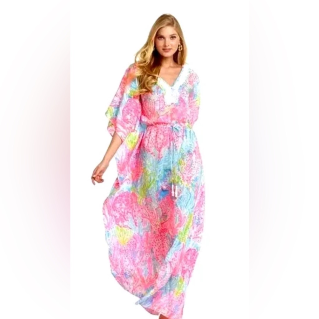 Holy Grail!! Lilly Pulitzer Coleman Maxi Caftan Let's Cha Cha Xs